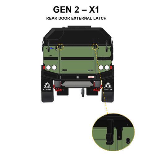 X1 Rear Door External Latch Retrofit